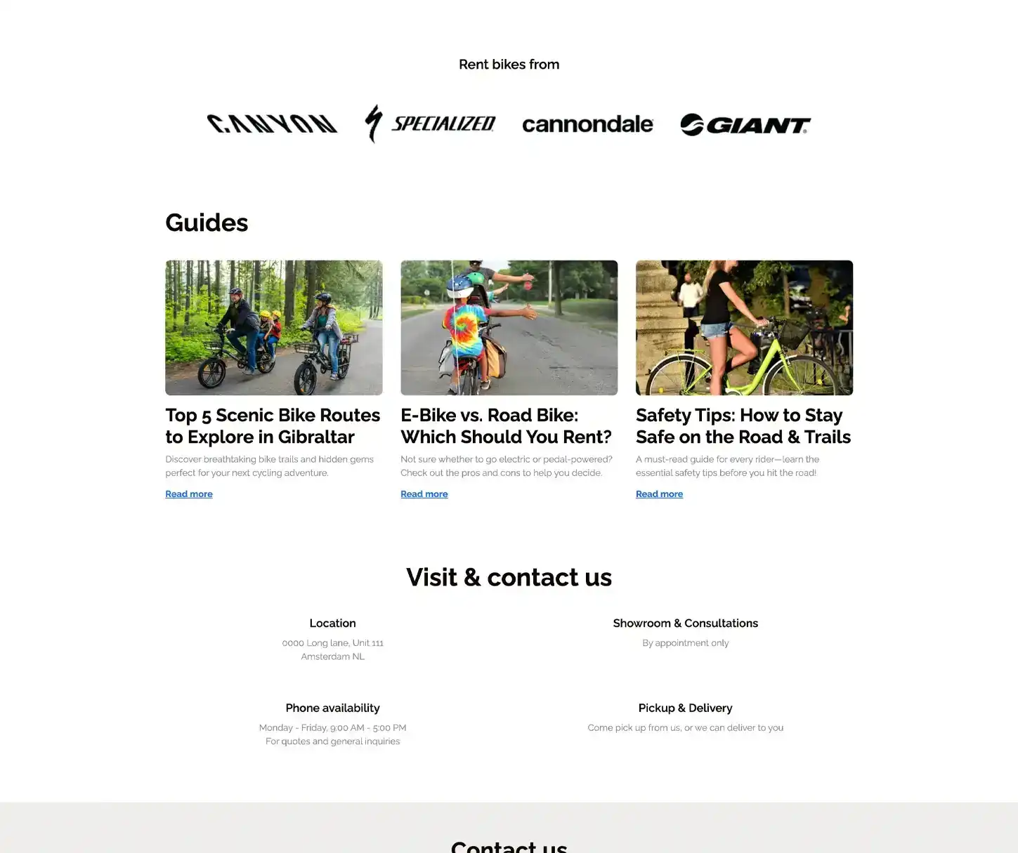 Velo Theme - Bike Rental Website Template