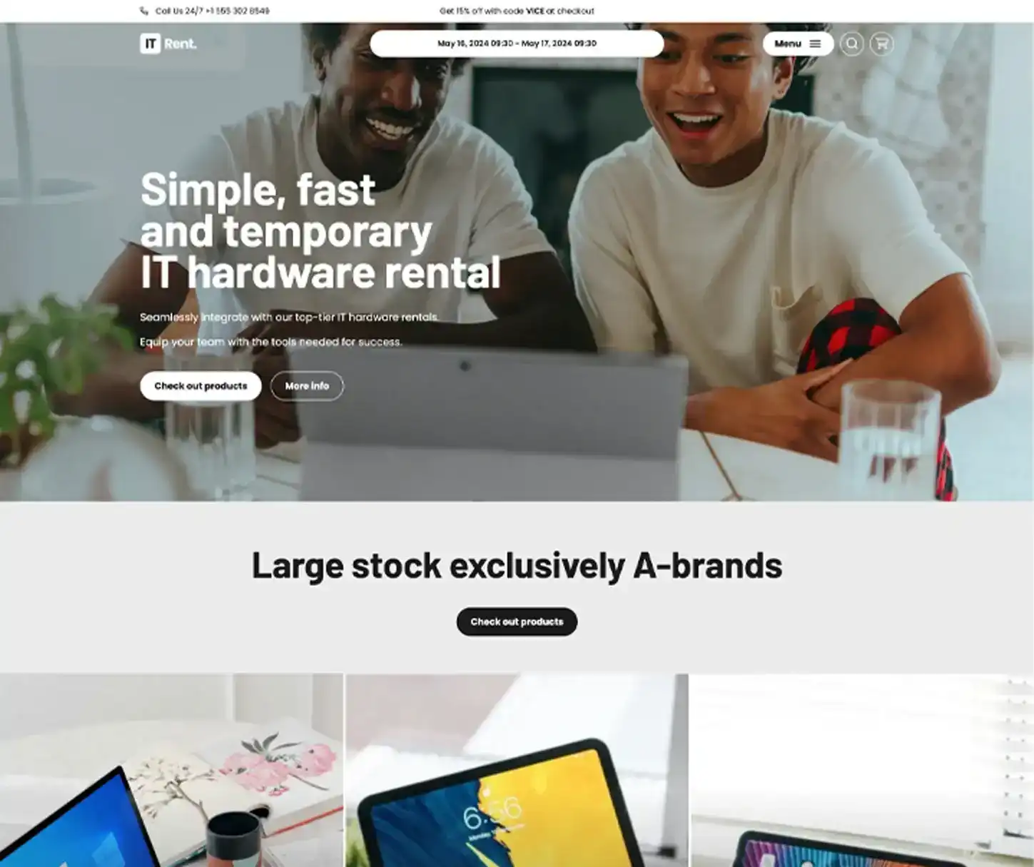 Vice Theme - Verhuur van technologie website template