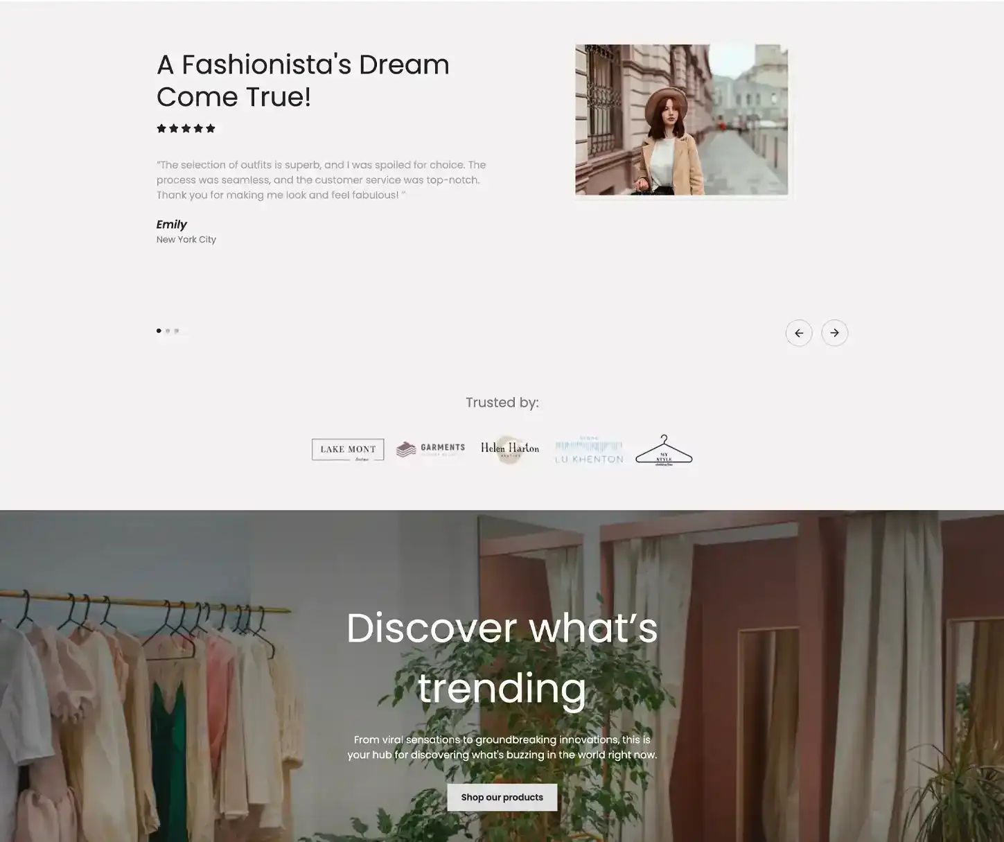 Vogue Thema - Kleding Verhuur Website Sjabloon