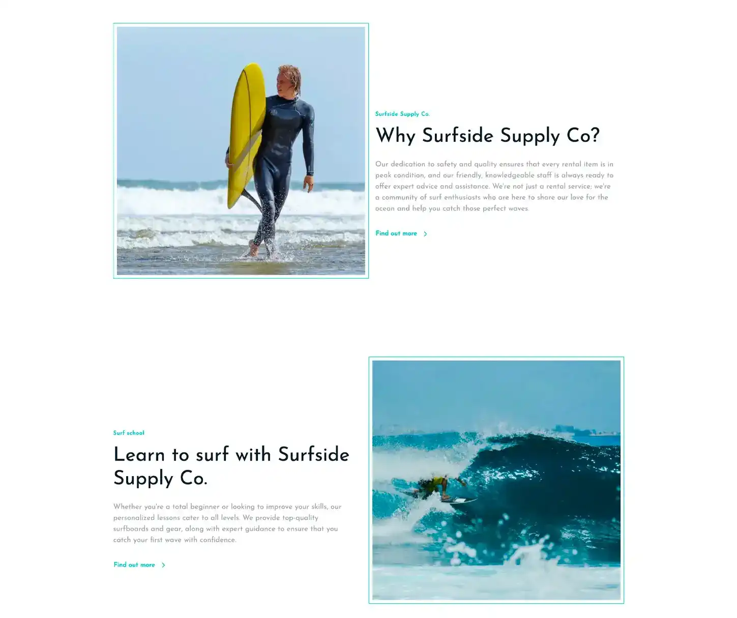 Waverunner Theme - Modelo de Website de Aluguer de Surf