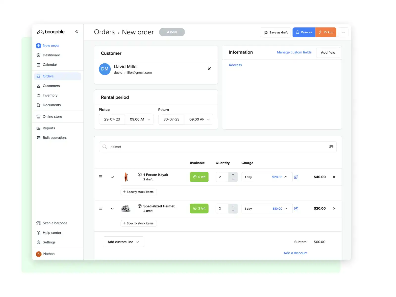 Availability screenshot