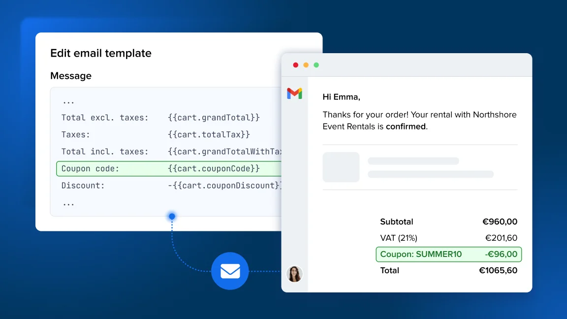 Nouveautés : ajout des variables de coupon de panier aux variables d'e-mail et autres améliorations