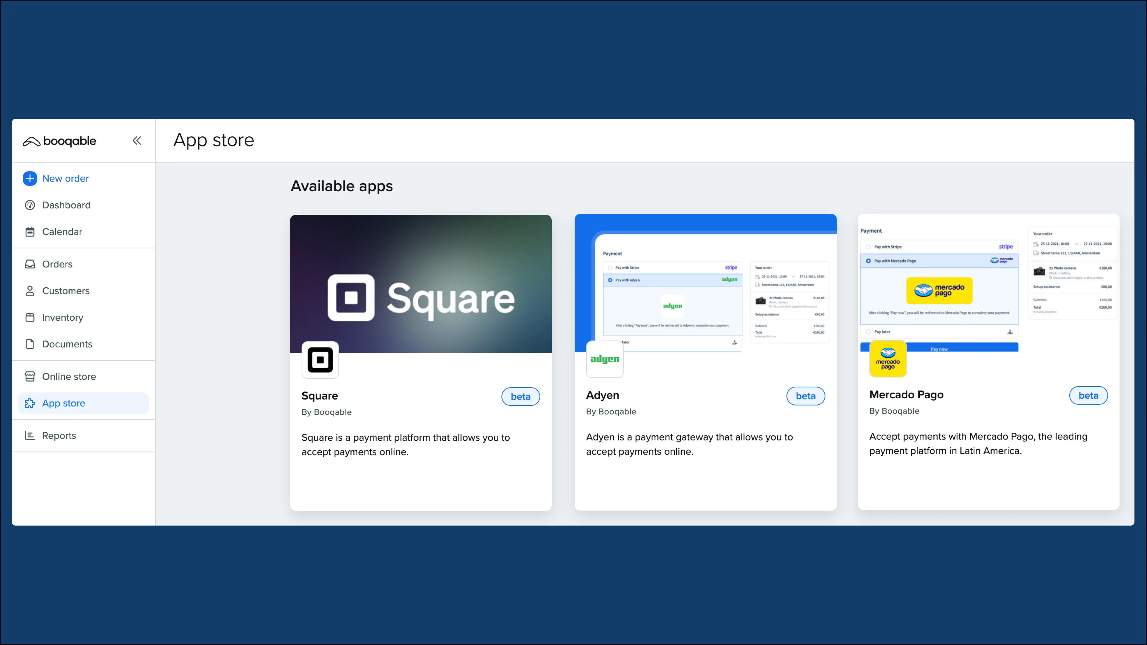 Was gibt's Neues: Square, Adyen und Mercado Pago sind jetzt in der Beta verfügbar!